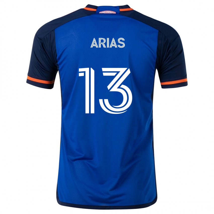 Niño Camiseta Santiago Arias #13 Azul Blanco 1ª Equipación 2024/25 La Camisa Argentina