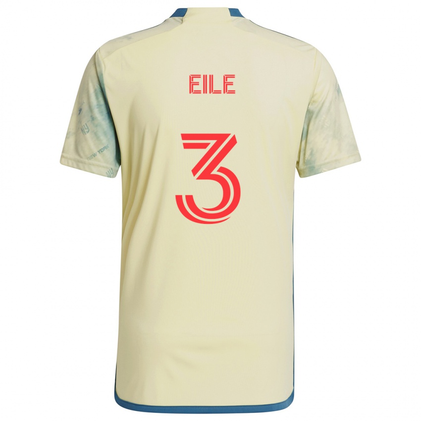 Niño Camiseta Noah Eile #3 Amarillo Rojo Azul 1ª Equipación 2024/25 La Camisa Argentina