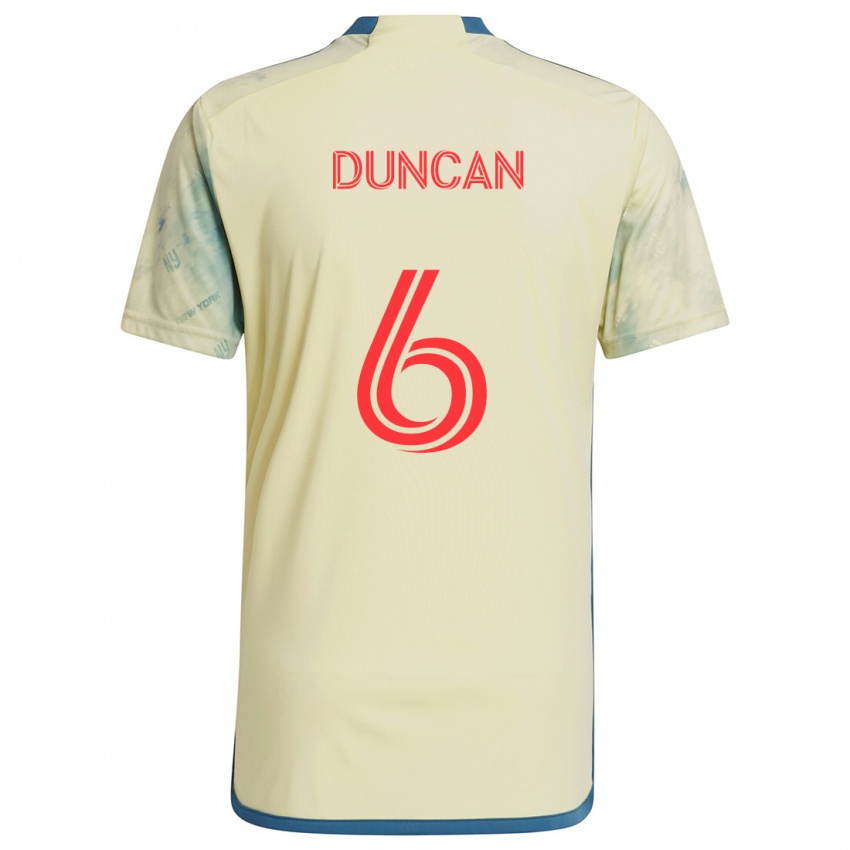 Niño Camiseta Kyle Duncan #6 Amarillo Rojo Azul 1ª Equipación 2024/25 La Camisa Argentina