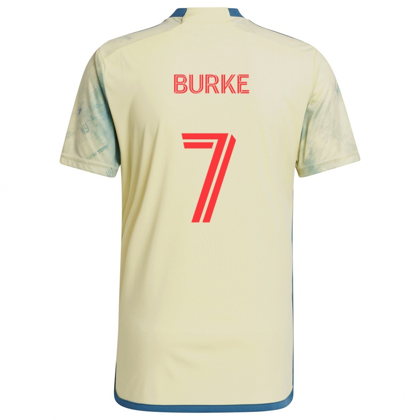 Niño Camiseta Cory Burke #7 Amarillo Rojo Azul 1ª Equipación 2024/25 La Camisa Argentina