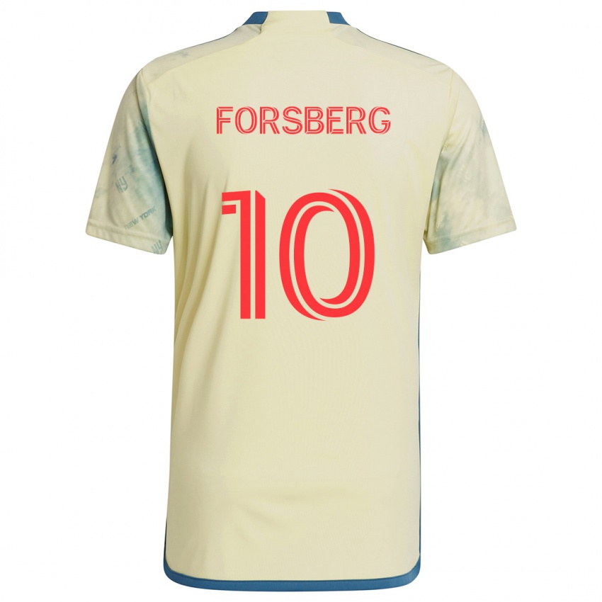 Niño Camiseta Emil Forsberg #10 Amarillo Rojo Azul 1ª Equipación 2024/25 La Camisa Argentina