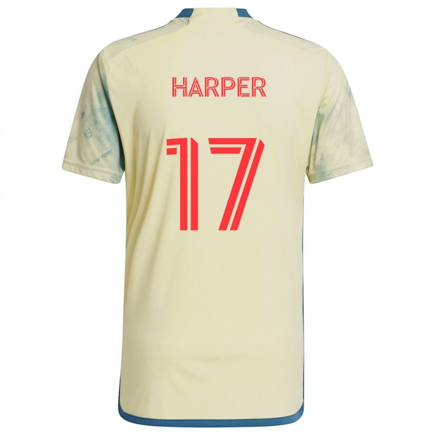 Niño Camiseta Cameron Harper #17 Amarillo Rojo Azul 1ª Equipación 2024/25 La Camisa Argentina