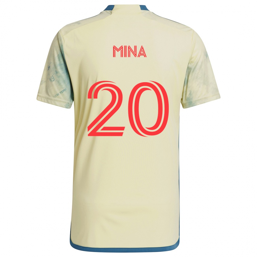 Niño Camiseta Juan Mina #20 Amarillo Rojo Azul 1ª Equipación 2024/25 La Camisa Argentina