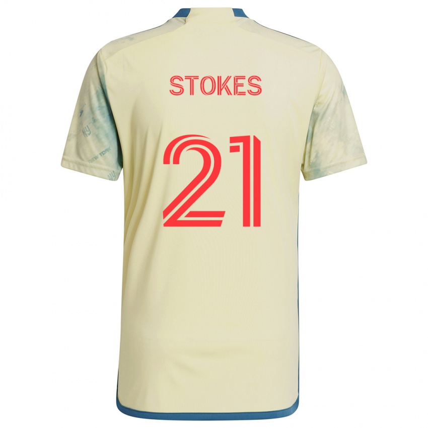 Niño Camiseta Aidan Stokes #21 Amarillo Rojo Azul 1ª Equipación 2024/25 La Camisa Argentina