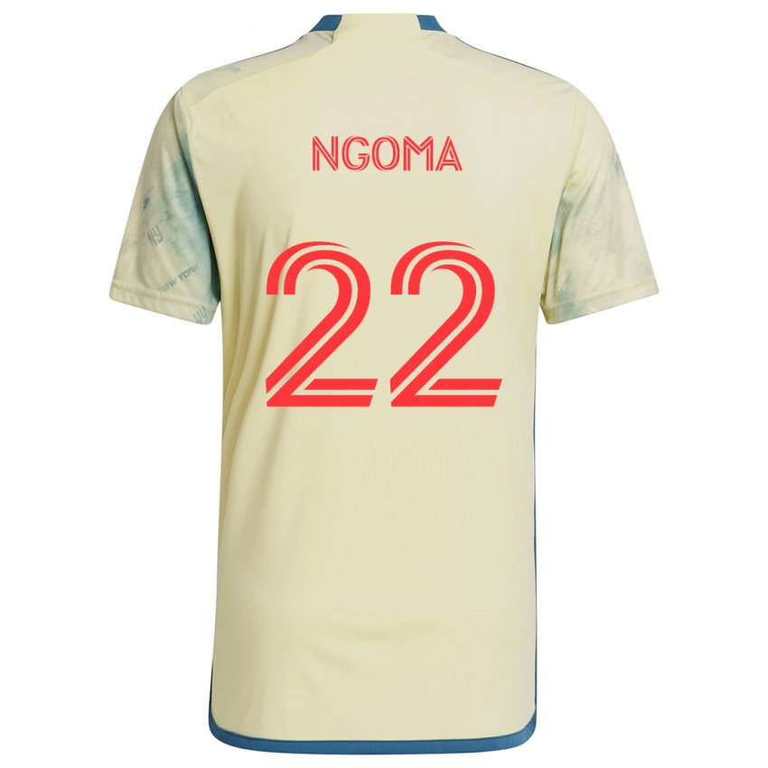 Niño Camiseta Serge Ngoma #22 Amarillo Rojo Azul 1ª Equipación 2024/25 La Camisa Argentina