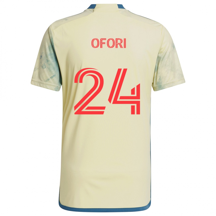 Niño Camiseta Curtis Ofori #24 Amarillo Rojo Azul 1ª Equipación 2024/25 La Camisa Argentina