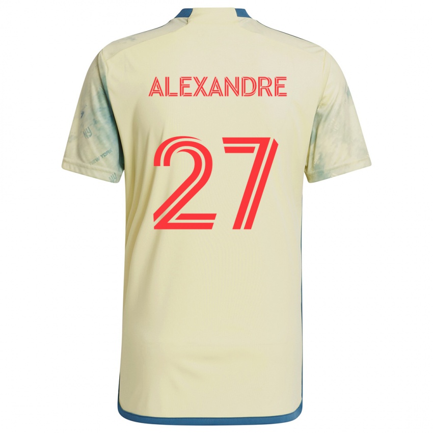 Niño Camiseta Davi Alexandre #27 Amarillo Rojo Azul 1ª Equipación 2024/25 La Camisa Argentina