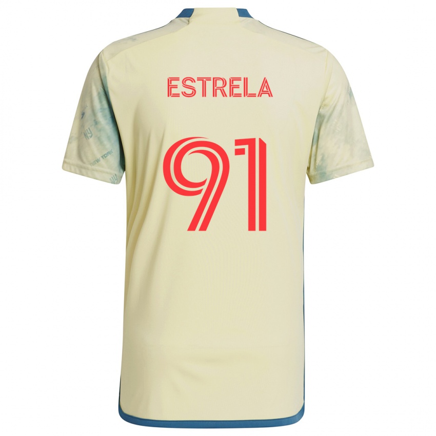 Niño Camiseta Bento Estrela #91 Amarillo Rojo Azul 1ª Equipación 2024/25 La Camisa Argentina