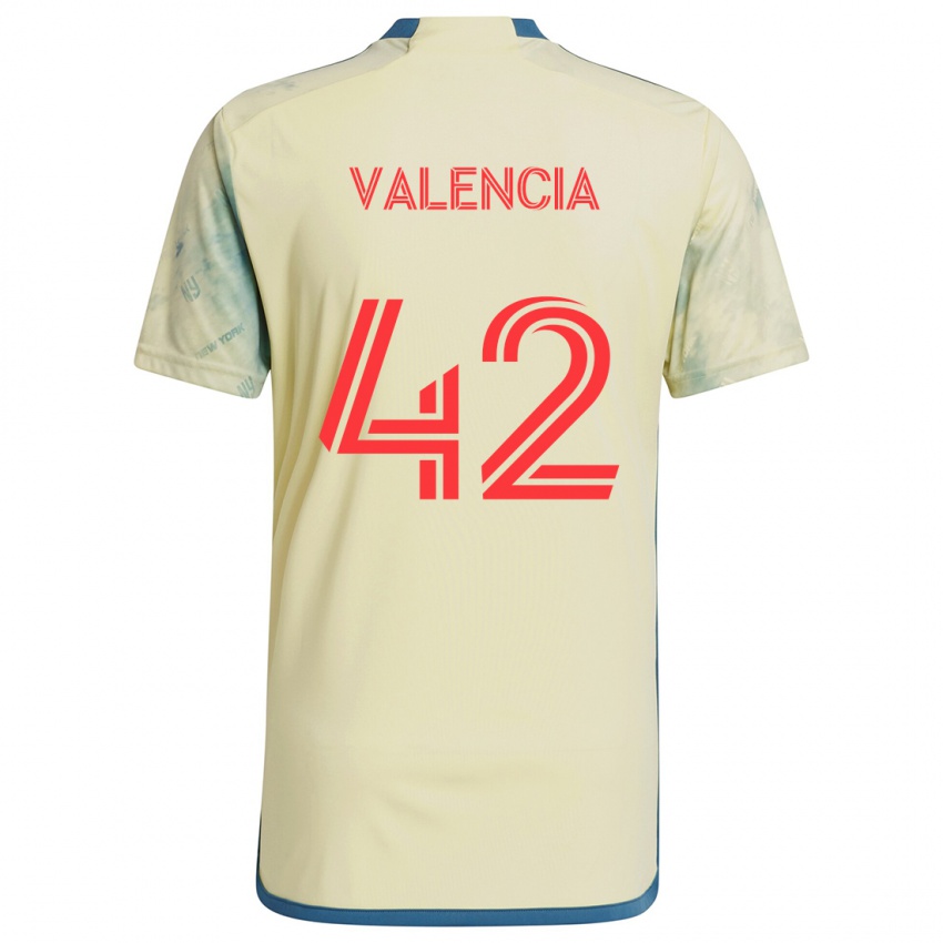 Niño Camiseta Omar Valencia #42 Amarillo Rojo Azul 1ª Equipación 2024/25 La Camisa Argentina