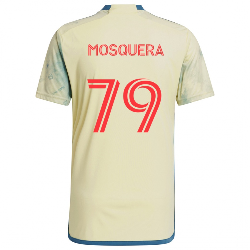 Niño Camiseta Rafael Mosquera #79 Amarillo Rojo Azul 1ª Equipación 2024/25 La Camisa Argentina