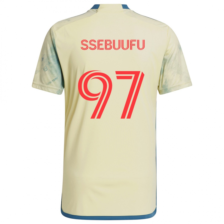 Niño Camiseta Frank Ssebuufu #97 Amarillo Rojo Azul 1ª Equipación 2024/25 La Camisa Argentina