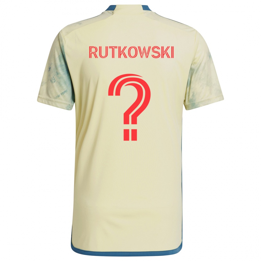 Niño Camiseta Alan Rutkowski #0 Amarillo Rojo Azul 1ª Equipación 2024/25 La Camisa Argentina