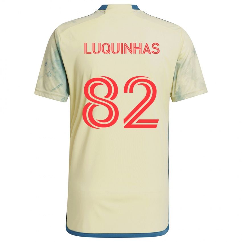 Niño Camiseta Luquinhas #82 Amarillo Rojo Azul 1ª Equipación 2024/25 La Camisa Argentina