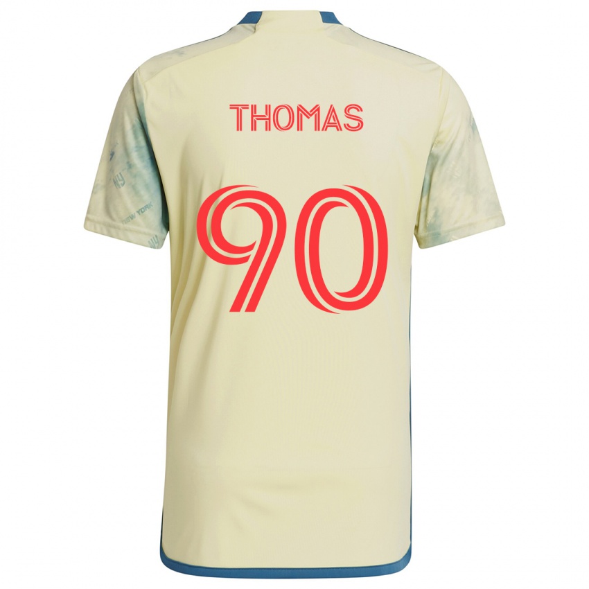 Niño Camiseta Oladayo Thomas #90 Amarillo Rojo Azul 1ª Equipación 2024/25 La Camisa Argentina