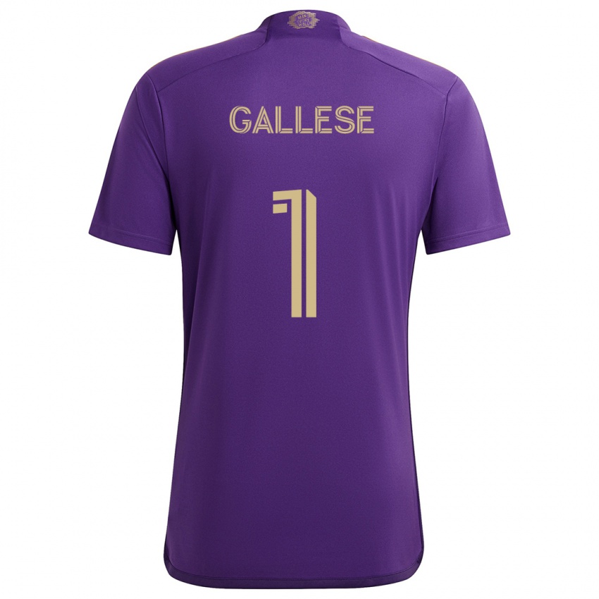 Niño Camiseta Pedro Gallese #1 Púrpura Amarillo 1ª Equipación 2024/25 La Camisa Argentina