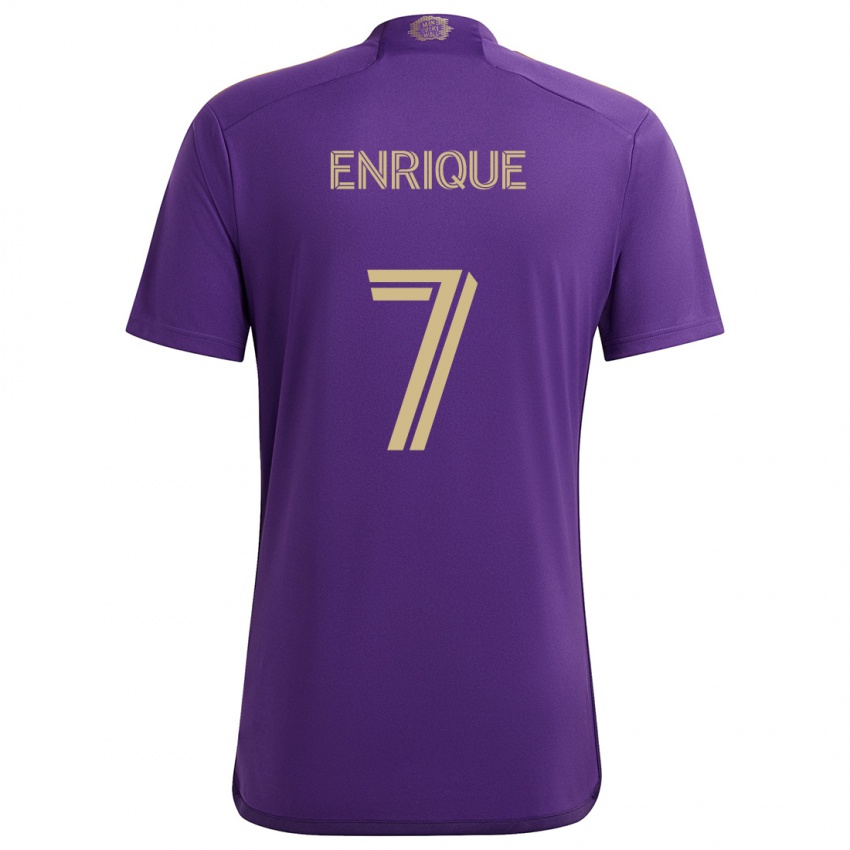 Niño Camiseta Ramiro Enrique #7 Púrpura Amarillo 1ª Equipación 2024/25 La Camisa Argentina