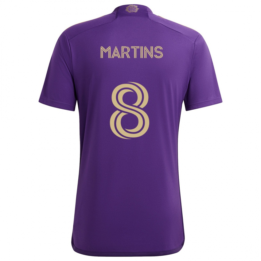 Niño Camiseta Felipe Martins #8 Púrpura Amarillo 1ª Equipación 2024/25 La Camisa Argentina