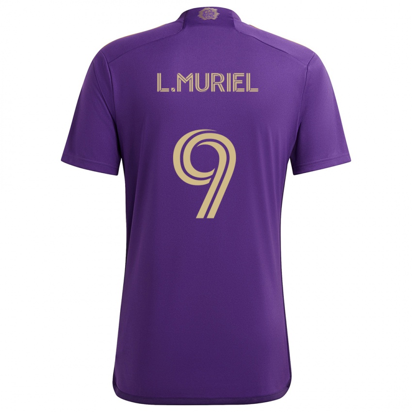 Niño Camiseta Luis Muriel #9 Púrpura Amarillo 1ª Equipación 2024/25 La Camisa Argentina