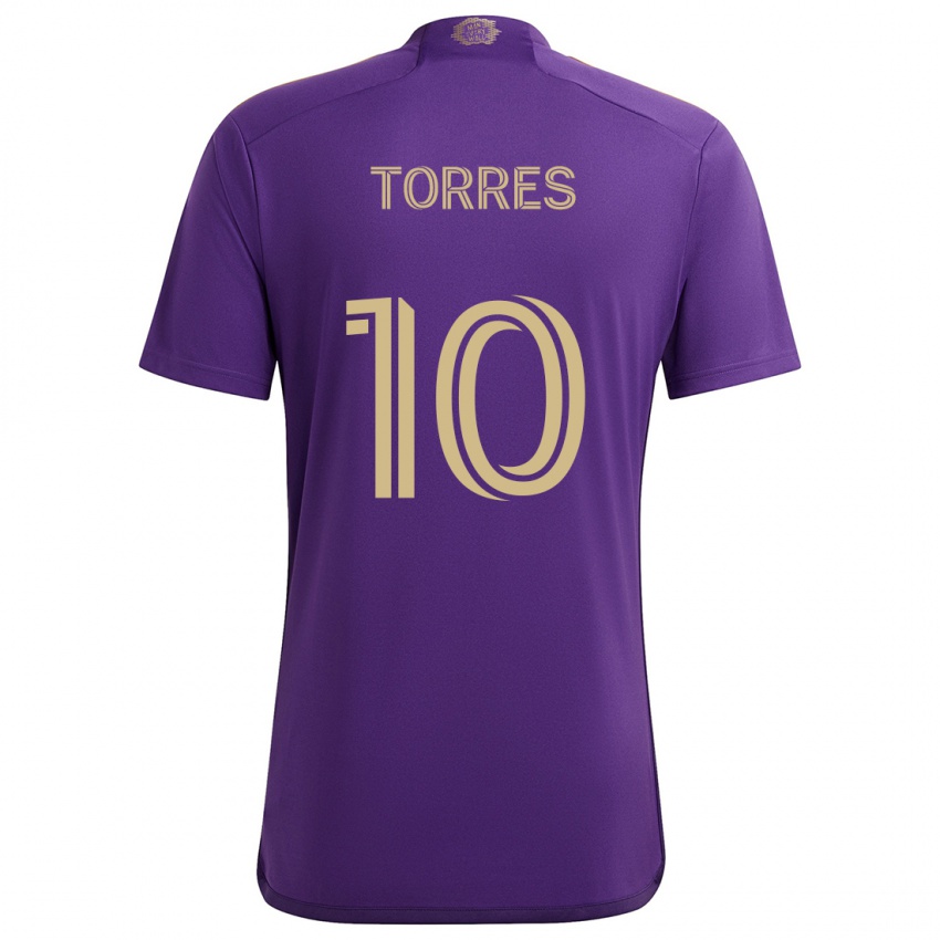 Niño Camiseta Facundo Torres #10 Púrpura Amarillo 1ª Equipación 2024/25 La Camisa Argentina