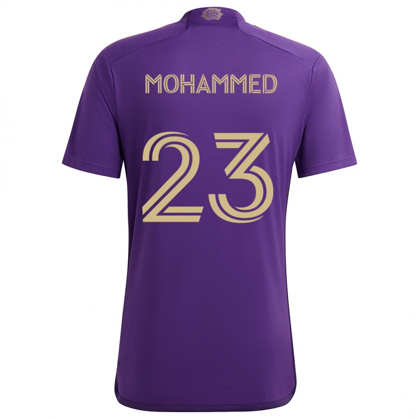 Niño Camiseta Shak Mohammed #23 Púrpura Amarillo 1ª Equipación 2024/25 La Camisa Argentina