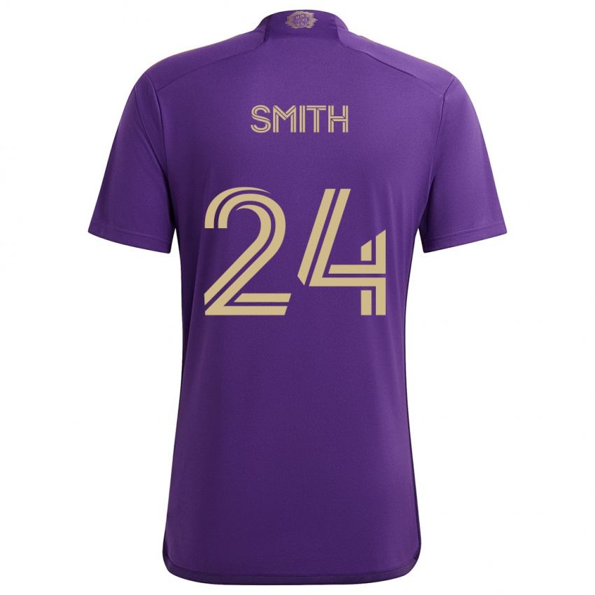 Niño Camiseta Kyle Smith #24 Púrpura Amarillo 1ª Equipación 2024/25 La Camisa Argentina