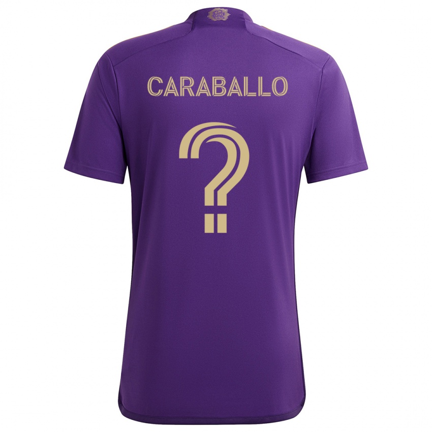 Niño Camiseta Gustavo Caraballo #0 Púrpura Amarillo 1ª Equipación 2024/25 La Camisa Argentina