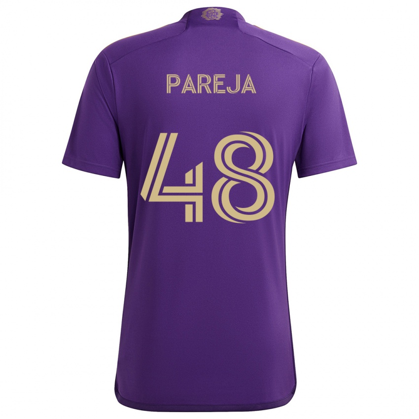 Niño Camiseta Diego Pareja #48 Púrpura Amarillo 1ª Equipación 2024/25 La Camisa Argentina