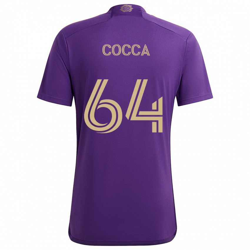 Niño Camiseta Manuel Cocca #64 Púrpura Amarillo 1ª Equipación 2024/25 La Camisa Argentina