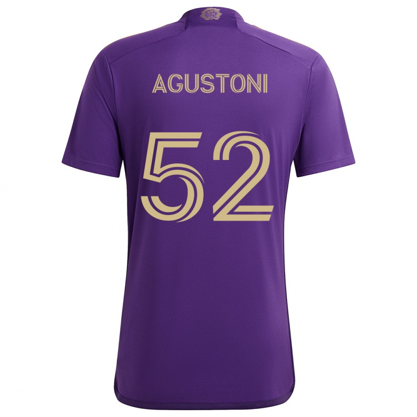 Niño Camiseta Gonzalo Agustoni #52 Púrpura Amarillo 1ª Equipación 2024/25 La Camisa Argentina