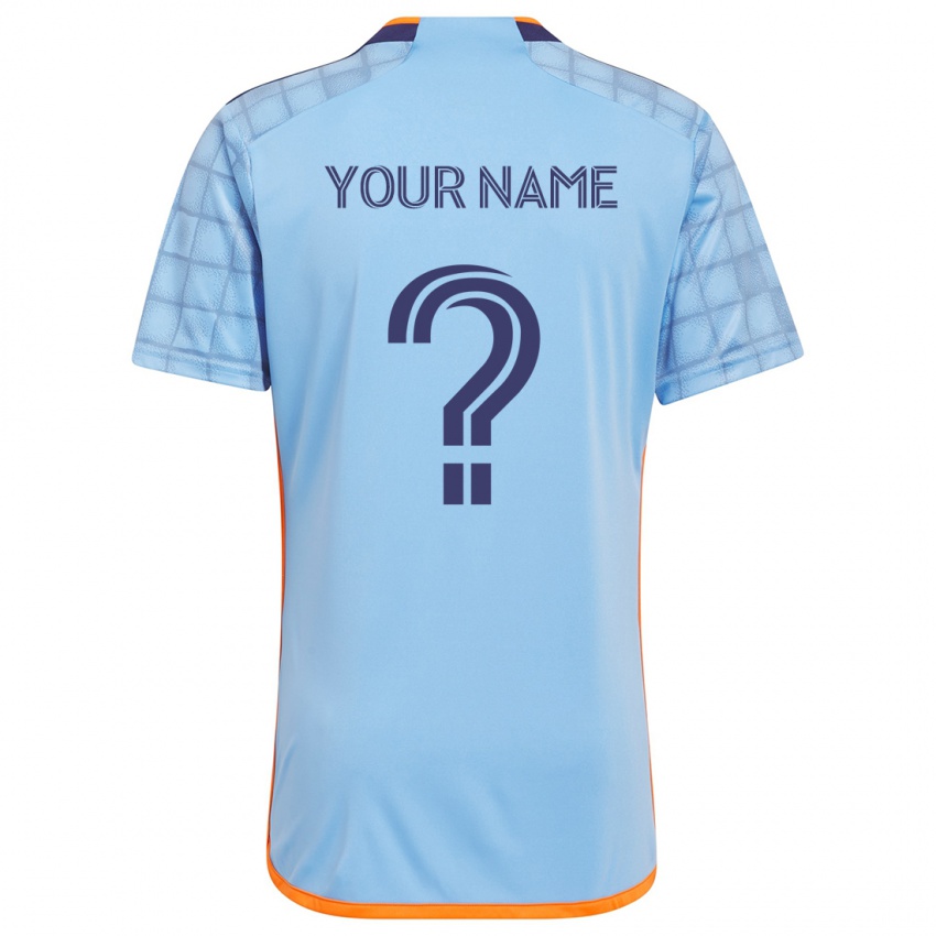 Niño Camiseta Ihren Namen #0 Azul Naranja 1ª Equipación 2024/25 La Camisa Argentina