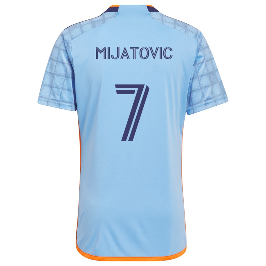 Niño Camiseta Jovan Mijatovic #7 Azul Naranja 1ª Equipación 2024/25 La Camisa Argentina