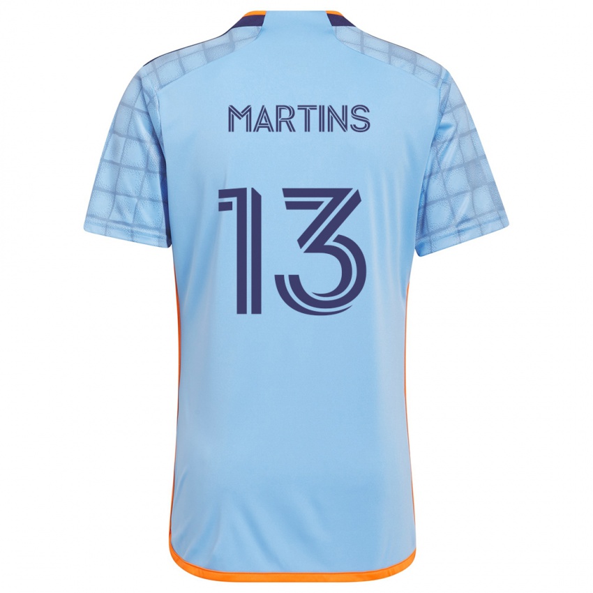 Niño Camiseta Thiago Martins #13 Azul Naranja 1ª Equipación 2024/25 La Camisa Argentina