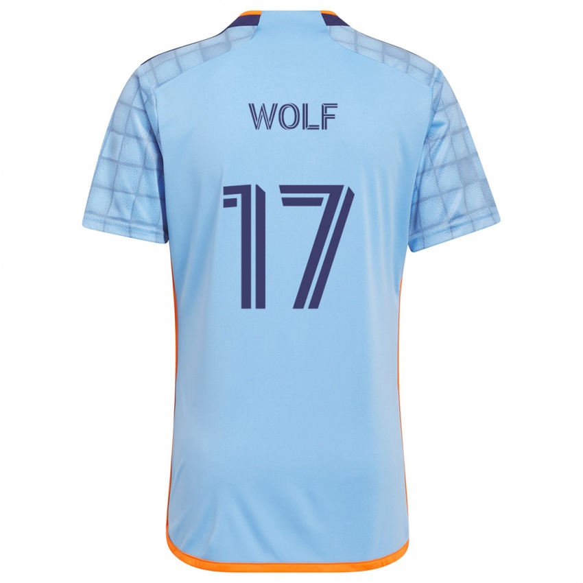 Niño Camiseta Hannes Wolf #17 Azul Naranja 1ª Equipación 2024/25 La Camisa Argentina