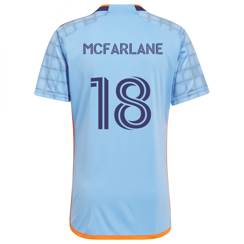 Niño Camiseta Christian Mcfarlane #18 Azul Naranja 1ª Equipación 2024/25 La Camisa Argentina