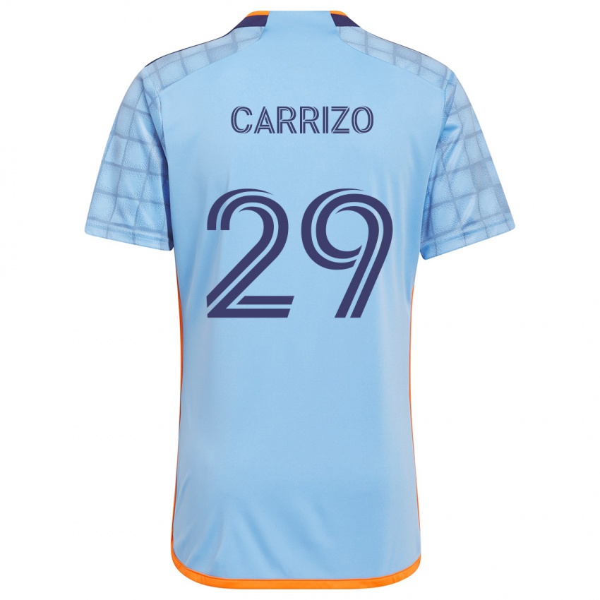 Niño Camiseta Máximo Carrizo #29 Azul Naranja 1ª Equipación 2024/25 La Camisa Argentina