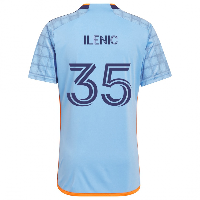 Niño Camiseta Mitja Ilenic #35 Azul Naranja 1ª Equipación 2024/25 La Camisa Argentina