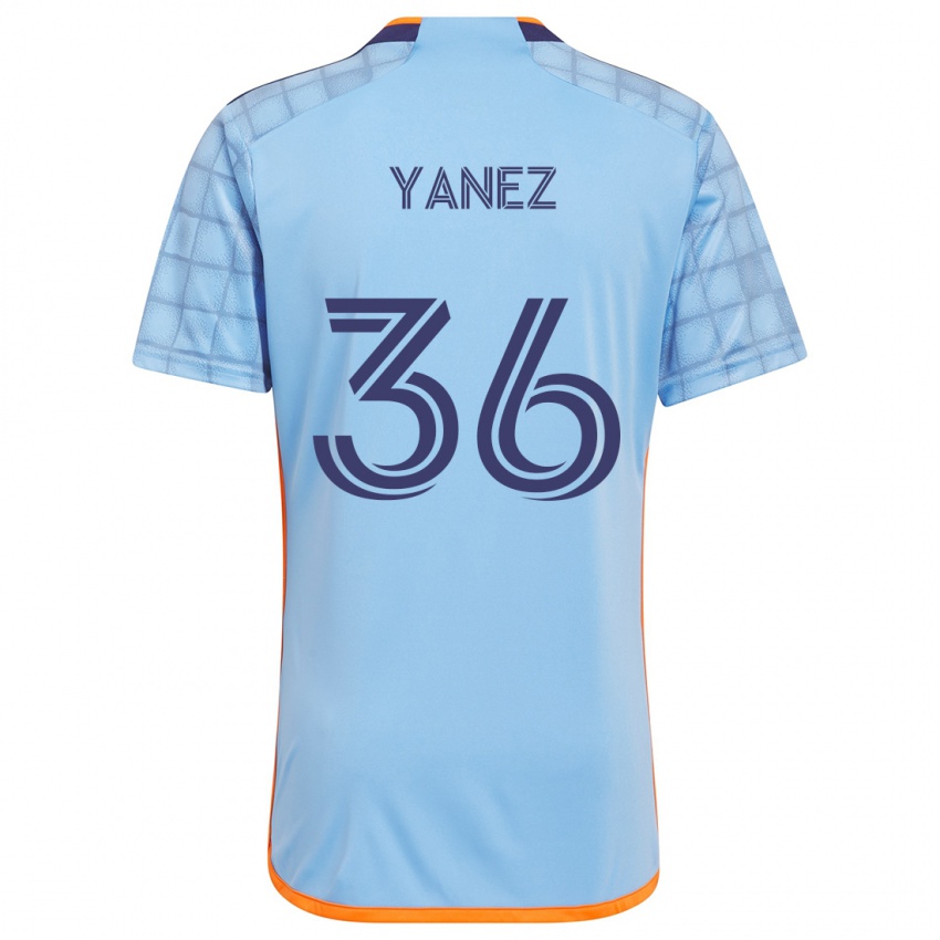 Niño Camiseta Zidane Yañez #36 Azul Naranja 1ª Equipación 2024/25 La Camisa Argentina