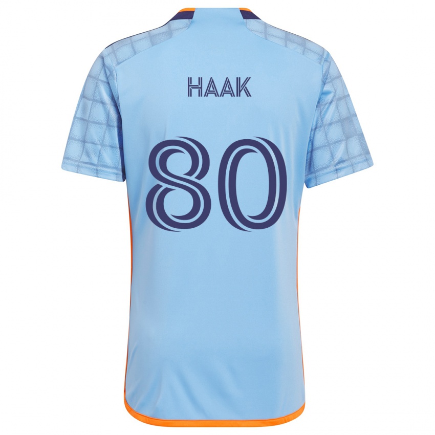 Niño Camiseta Justin Haak #80 Azul Naranja 1ª Equipación 2024/25 La Camisa Argentina