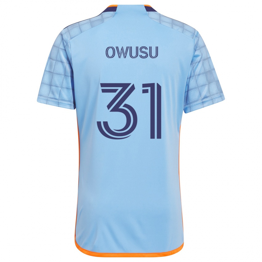 Niño Camiseta Samuel Owusu #31 Azul Naranja 1ª Equipación 2024/25 La Camisa Argentina