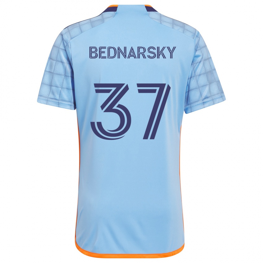 Niño Camiseta Stevo Bednarsky #37 Azul Naranja 1ª Equipación 2024/25 La Camisa Argentina