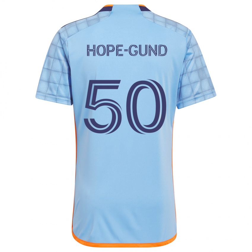 Niño Camiseta Kofi Hope-Gund #50 Azul Naranja 1ª Equipación 2024/25 La Camisa Argentina