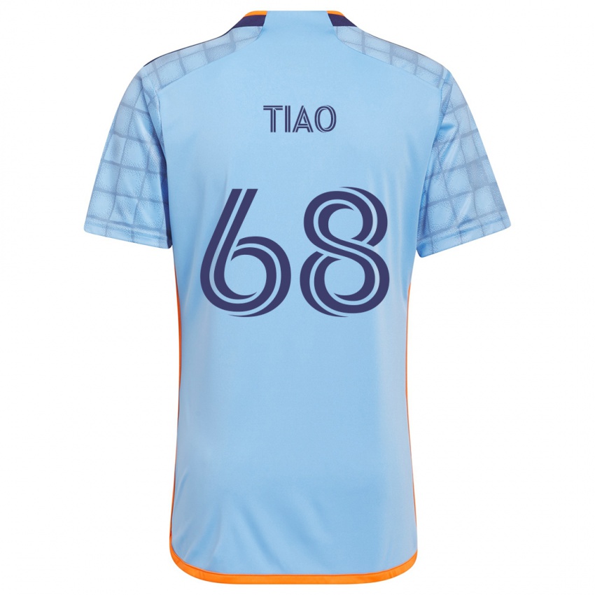 Niño Camiseta Christopher Tiao #68 Azul Naranja 1ª Equipación 2024/25 La Camisa Argentina