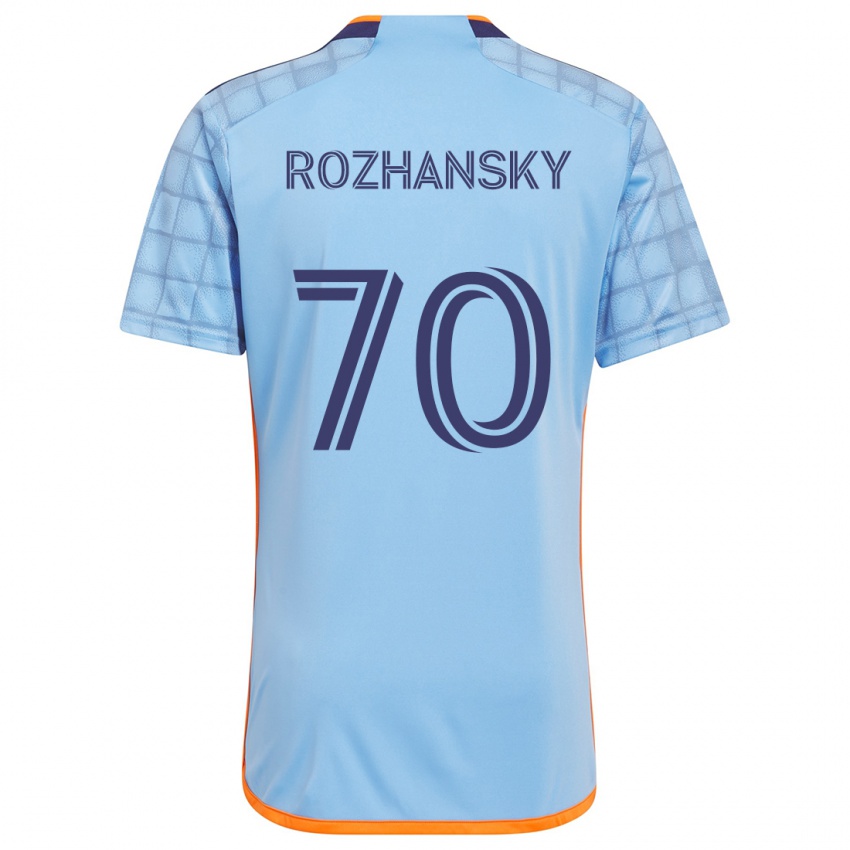 Niño Camiseta Jake Rozhansky #70 Azul Naranja 1ª Equipación 2024/25 La Camisa Argentina