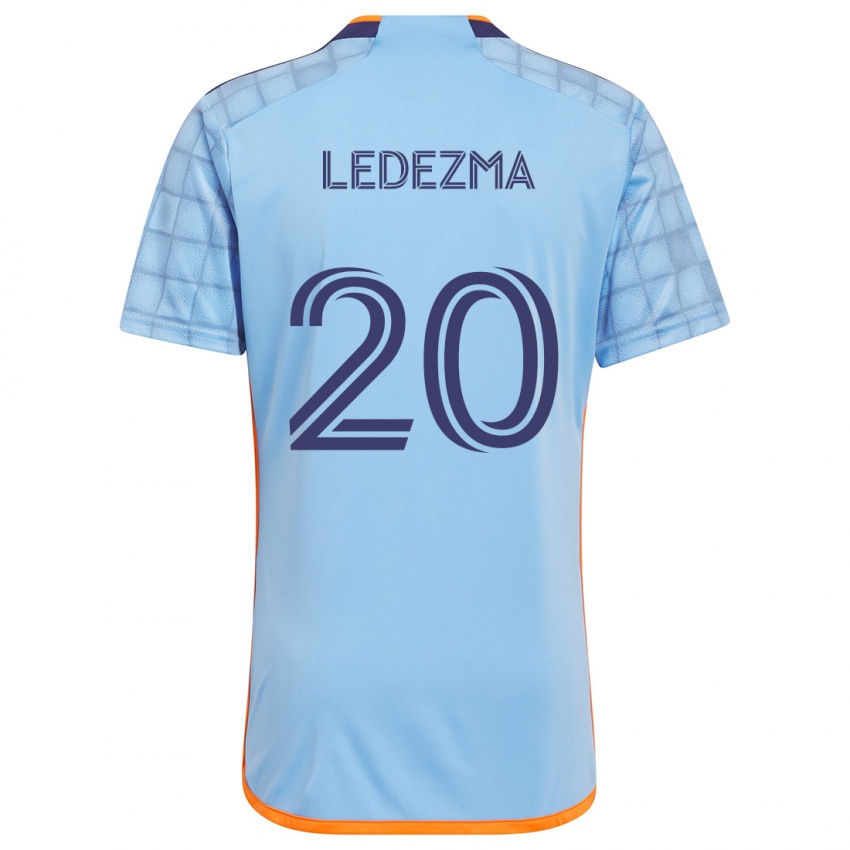 Niño Camiseta Richard Ledezma #20 Azul Naranja 1ª Equipación 2024/25 La Camisa Argentina