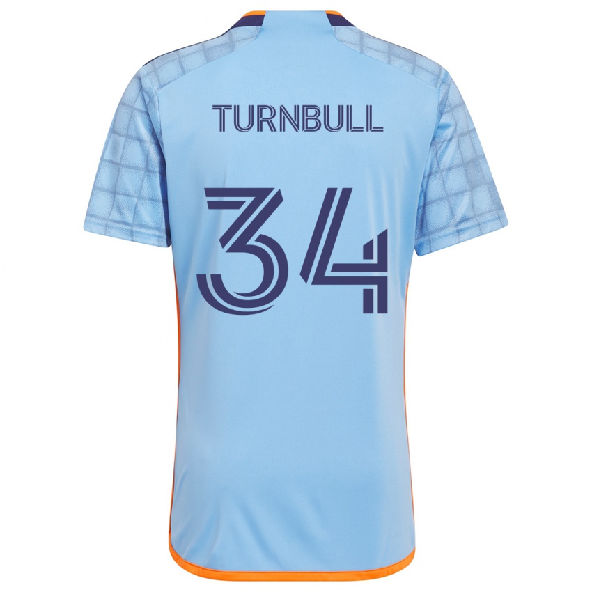 Niño Camiseta Stephen Turnbull #34 Azul Naranja 1ª Equipación 2024/25 La Camisa Argentina