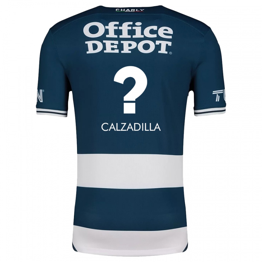 Niño Camiseta Luis Calzadilla #0 Azul Blanco 1ª Equipación 2024/25 La Camisa Argentina