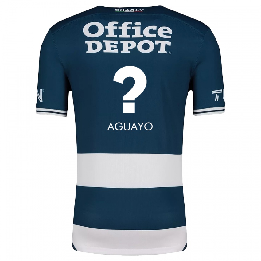 Niño Camiseta Sergio Aguayo #0 Azul Blanco 1ª Equipación 2024/25 La Camisa Argentina