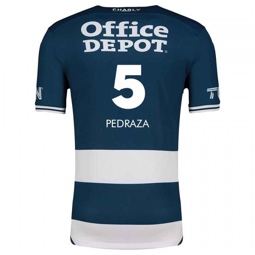 Niño Camiseta Pedro Pedraza #5 Azul Blanco 1ª Equipación 2024/25 La Camisa Argentina