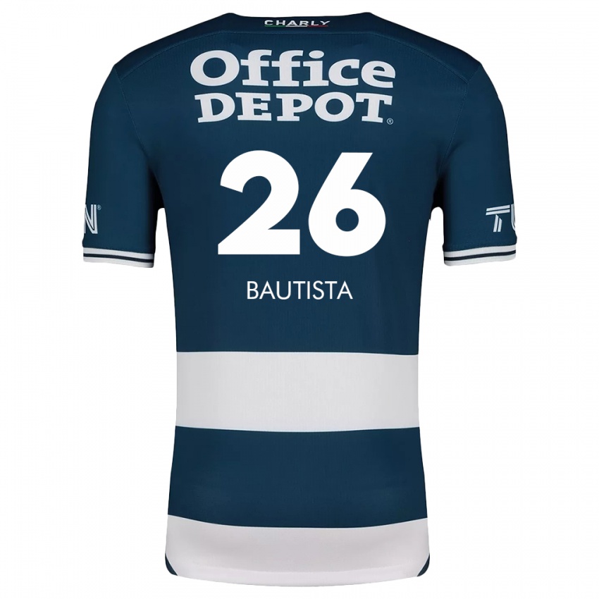 Niño Camiseta Alán Bautista #26 Azul Blanco 1ª Equipación 2024/25 La Camisa Argentina