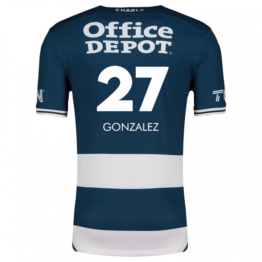 Niño Camiseta Owen González #27 Azul Blanco 1ª Equipación 2024/25 La Camisa Argentina